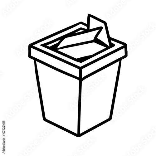 Styrofoam Container Opened Vector Logo