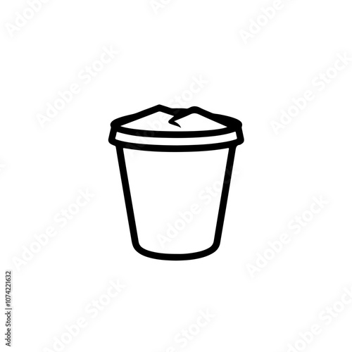 Styrofoam Container Opened Vector Logo