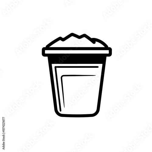 Styrofoam Container Opened Vector Logo