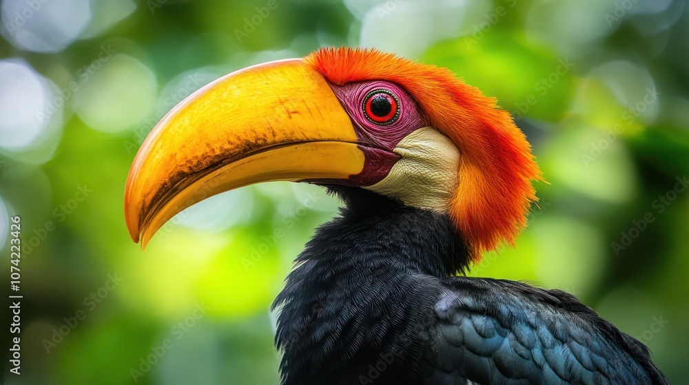 Close-up Portrait of a Red-Crested Turaco Close-up Portrait of a Red-Crested Turaco