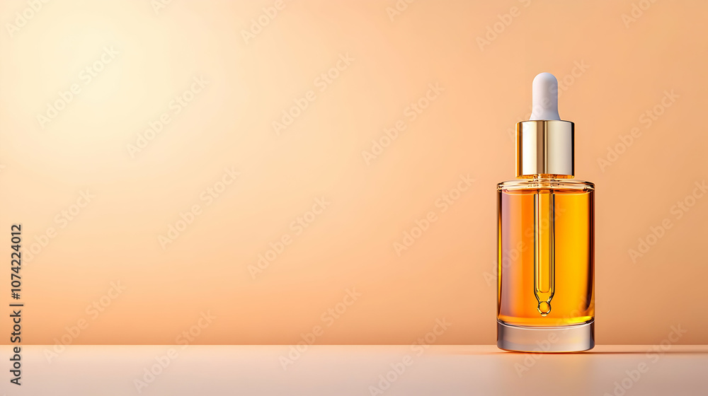 Golden cosmetics liquid dropper and bottle Golden cosmetics liquid dropper and bottle