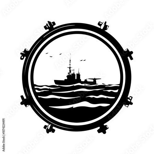 Submarine Window Vector Logo