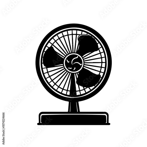 Tabletop electric fan Vector Logo