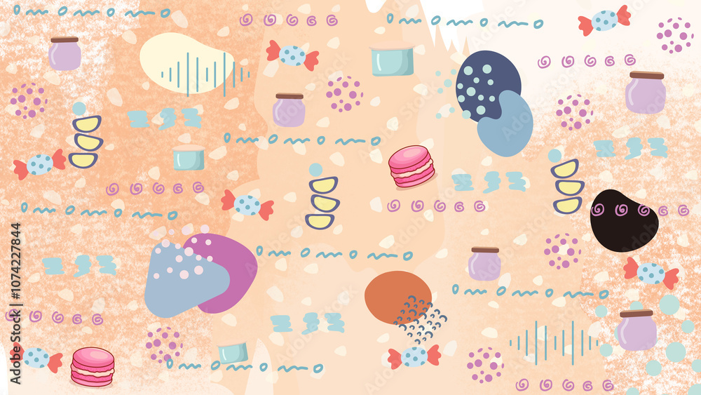 Cute shape seamless pattern. Cute shape seamless pattern.