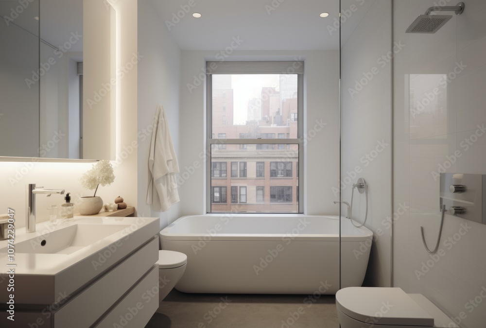 Urban Serenity: Minimalism in a NYC Bathroom Urban Serenity: Minimalism in a NYC Bathroom