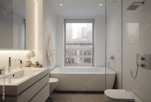 Urban Serenity: Minimalism in a NYC Bathroom