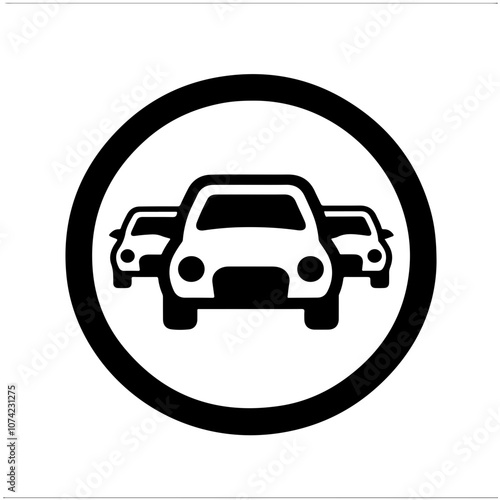 Three cars in a circle Vector Logo
