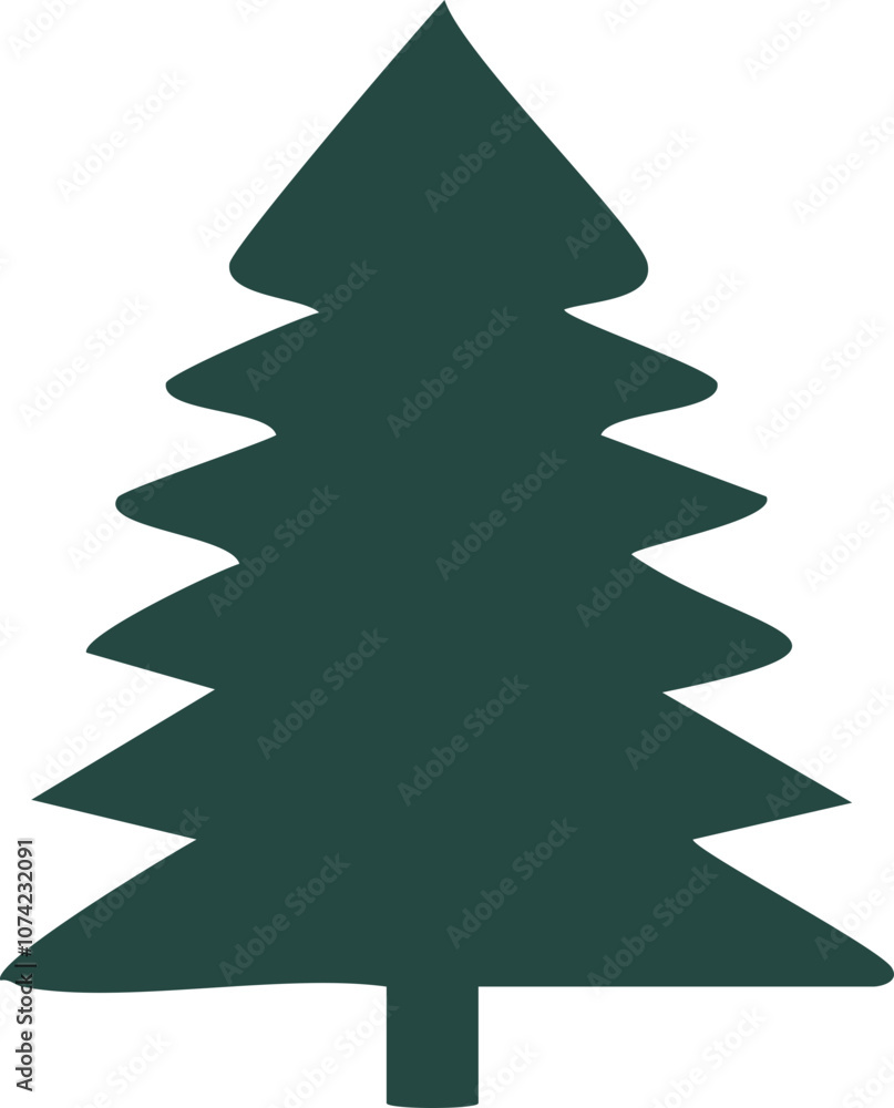 Obraz premium Hand Drawn Christmas Tree Designs