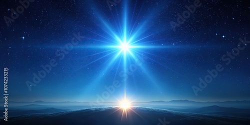 Wallpaper Mural Bright star shining in night sky Torontodigital.ca