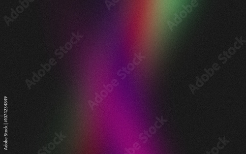 Vibrant color grainy gradient backdrop design. Abstract purple blue red green black color noisy gradient, glowing color flow, bright, shine, website header design, poster or banner