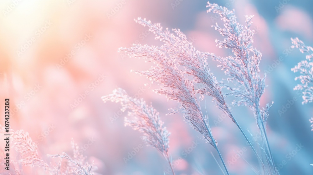 Soft Pastel Grasses with Sunlit Background - Gentle, Tranquil, Dreamy, Summery Soft Pastel Grasses with Sunlit Background - Gentle, Tranquil, Dreamy, Summery