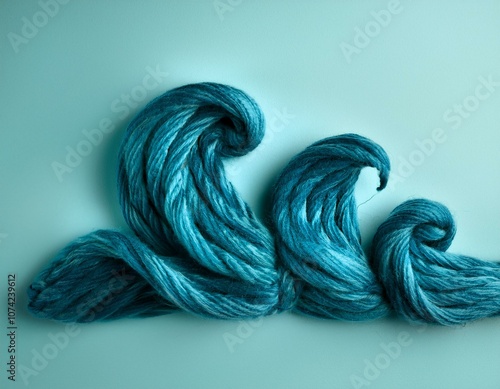 handmade wool water wave isolated on solid background