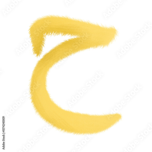 hijaiyah arabic letter with fur style photo