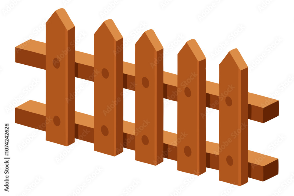 Wooden fence vector illustration Wooden fence vector illustration