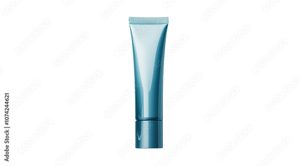 PNG, Christmas cosmetics, cream in a blue tube, isolated on a white background, created using Generative AI technology.