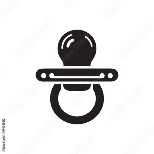 Pacifier silhouette vector design art illustration