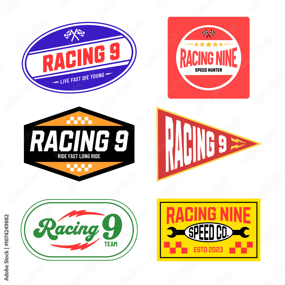 Obraz premium 6 Racing logo collection