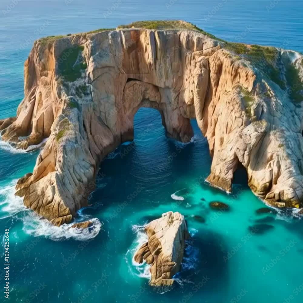 An aerial image of Lands End and the Arch at Cabo San Lucas, Baja California Sur, Mexico, An aerial image of Lands End and the Arch at Cabo San Lucas, Baja California Sur, Mexico,