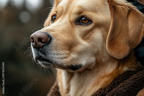 Golden Retriever Close-Up Soft Fur, Attentive Eyes, and a Gentle Snout