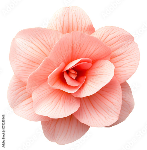 Close-up of a delicate pink flower with intricate petals. A beautiful floral image for spring and summer designs. photo