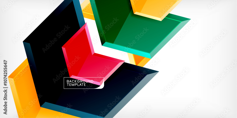 Vector 3d arrow techno design template Vector 3d arrow techno design template