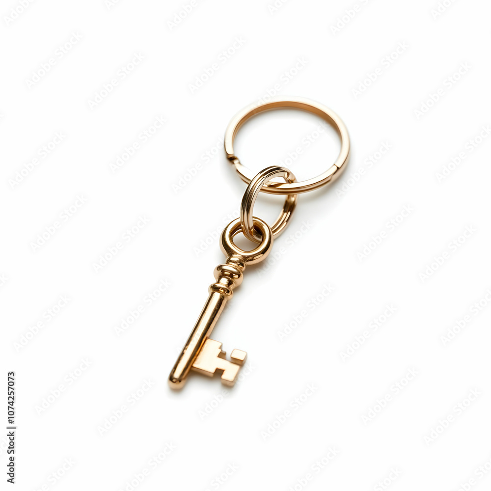 A stylish golden key pendant on a keychain, perfect for symbolism and decorative purposes in lifestyle photography. A stylish golden key pendant on a keychain, perfect for symbolism and decorative purposes in lifestyle photography.
