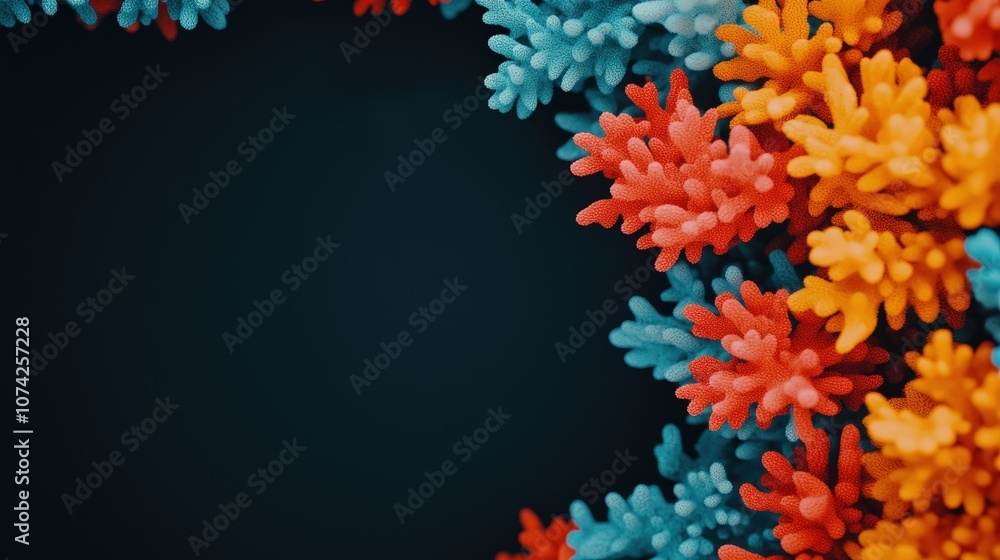 Obraz premium Abstract Coral Reef with Copy Space Ocean Life Tropical Underwater Nature Design