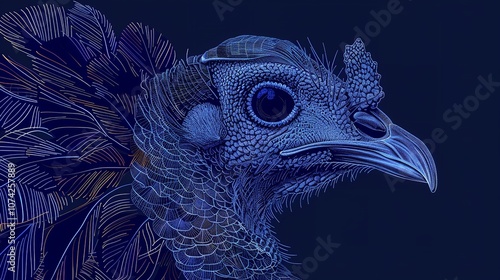 Turkey in Continuous Line Drawing Style Vector Illustration photo