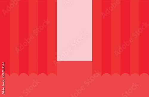 illustration background curtain red theater unique design