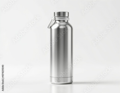 Modern Hydration: Sleek Metallic Water Bottle with Minimalist Design