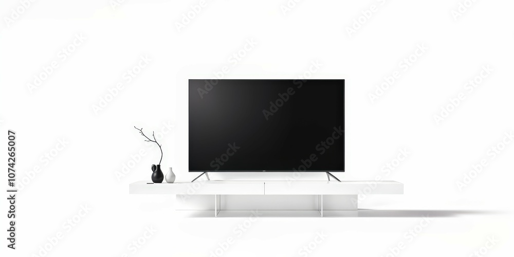 Modern Minimalism: White TV Stand with Sleek Design Modern Minimalism: White TV Stand with Sleek Design