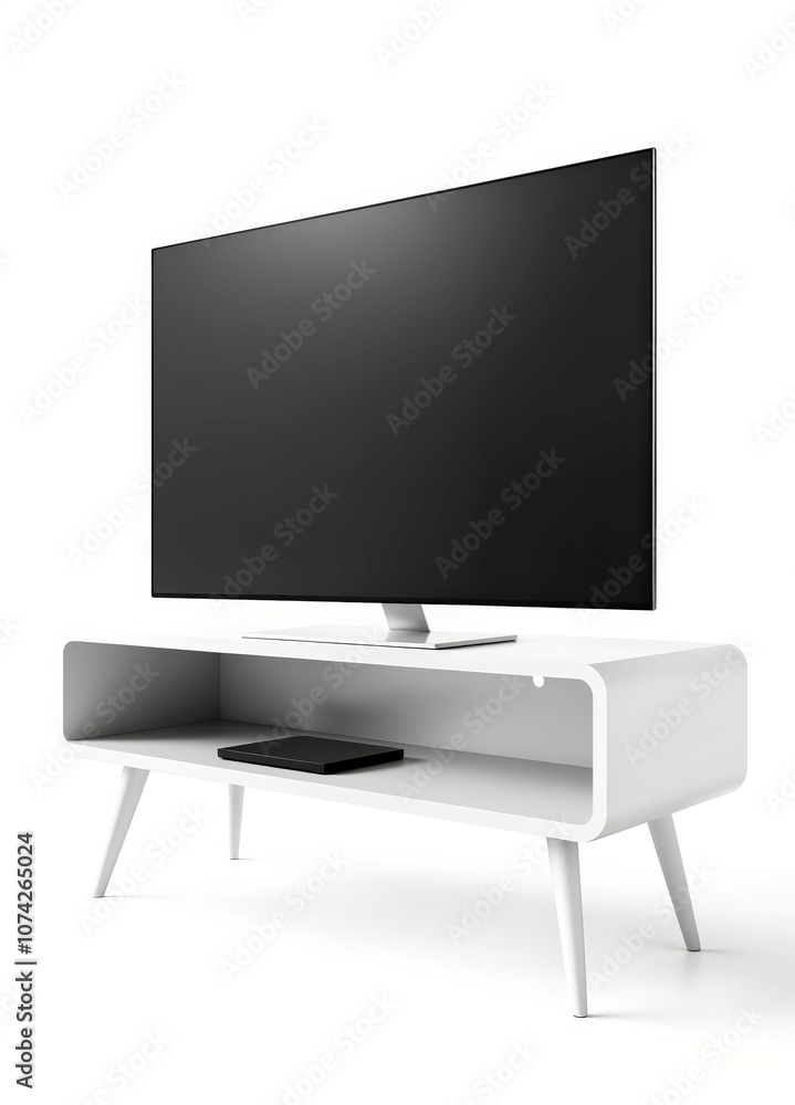 Modern Minimalism: White TV Stand with Sleek Design Modern Minimalism: White TV Stand with Sleek Design