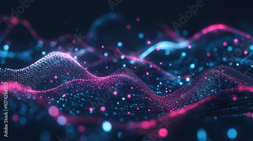 Wallpaper Mural Abstract network connection on a dark background Technology backdrop featuring dots and lines for AI design Contemporary 2D cartoon illustration of network technology concept Torontodigital.ca