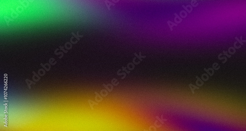 Abstract dark purple blue green orange black color grainy gradient backdrop design. Soft colorful noisy gradient, Vibrant color wave shaped, glowing colors, bright, shine, banner or poster