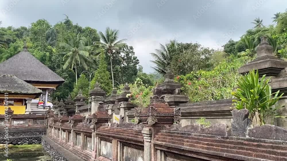 Tirta Empul Holy Water Temple Wall in Bali, Indonesia. Tirta Empul Holy Water Temple Wall in Bali, Indonesia.