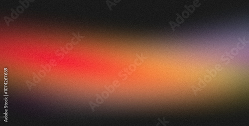 Abstract dark red orange blue black color grainy gradient backdrop design. Soft colorful noisy gradient, Vibrant color wave shaped, glowing colors, bright, shine, banner or poster