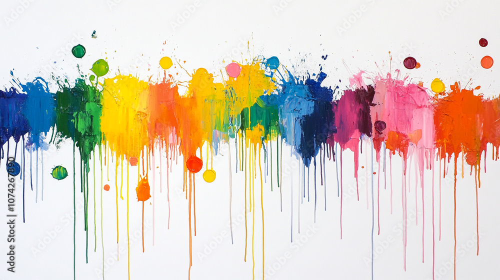 Fototapeta premium colorful paint splashes