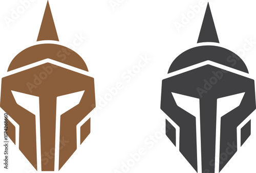 Heroic Spartan Helmet Logo With Sword and Shield for Decorat Tshirt Tattoo Ink Outline CNC Simple