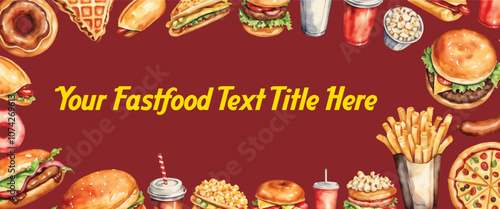 Fastfood frame border with text space