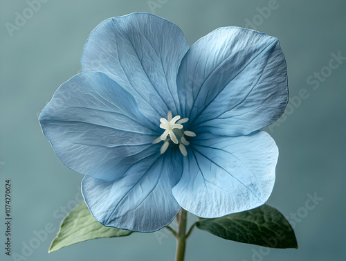 A stunning blue flower with delicate petals and vibrant details, perfect for nature-themed designs and projects.