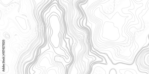 Abstract Topographic Contour Line Pattern in Black and White, Transparent PNG Topographic line map. Modern design with White background with topographic wavy pattern design.