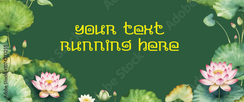 Lotus leaves and flower background