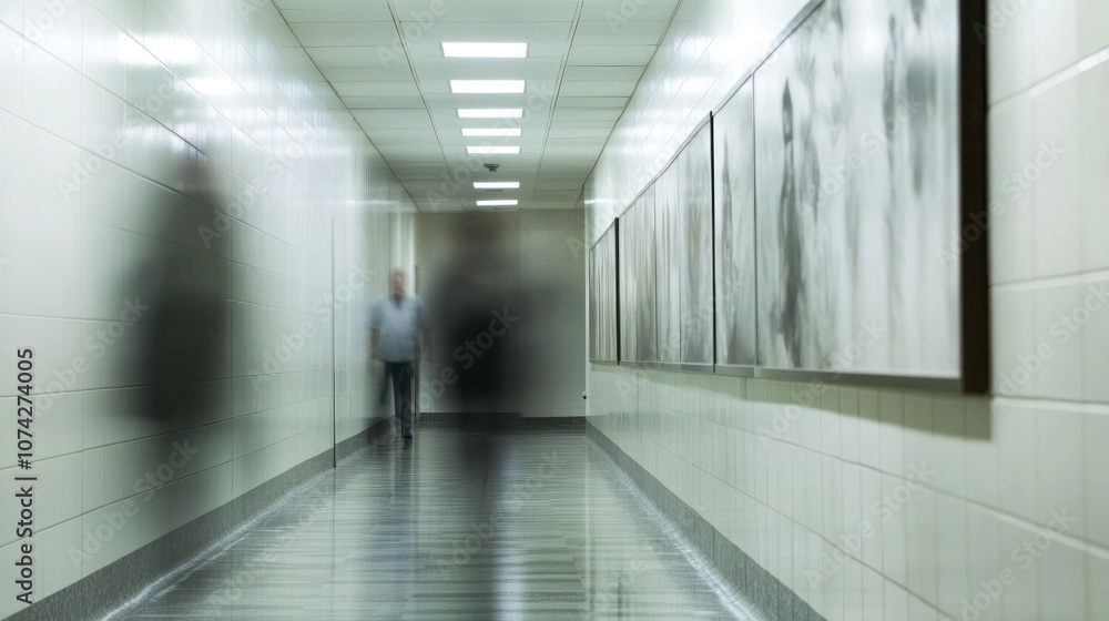 capturing the essence of a surgery corridor in a hospital, capturing the essence of a surgery corridor in a hospital,