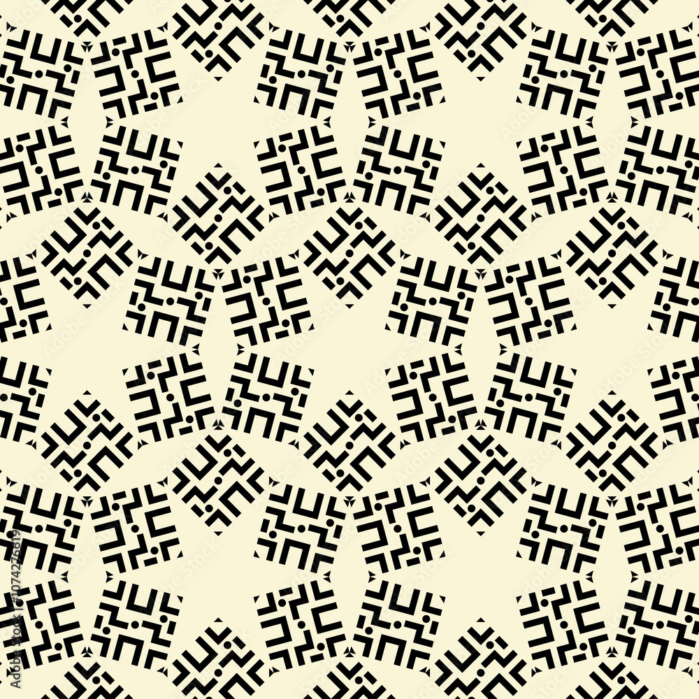 Abstract Seamless Geometric Pattern made of shapes and lines Abstract Seamless Geometric Pattern made of shapes and lines