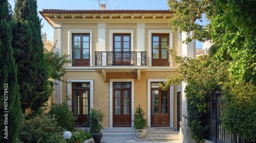 Elegant Facade of a Greek Residence