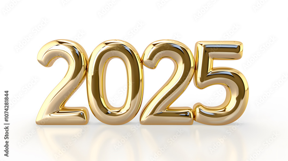 2025 Happy New Year with Golden Shiny Number 2025 Happy New Year with Golden Shiny Number