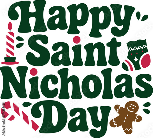 happy saint nicholas day vector