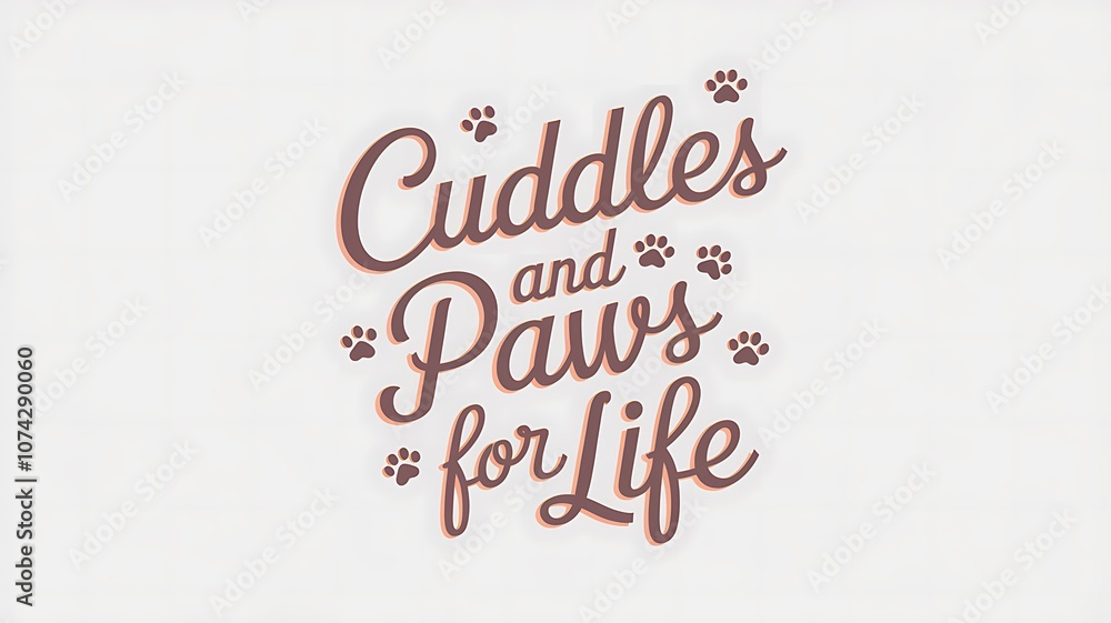 A Phrase Featuring Cuddles, Paws, and Life with Paw Prints A Phrase Featuring Cuddles, Paws, and Life with Paw Prints