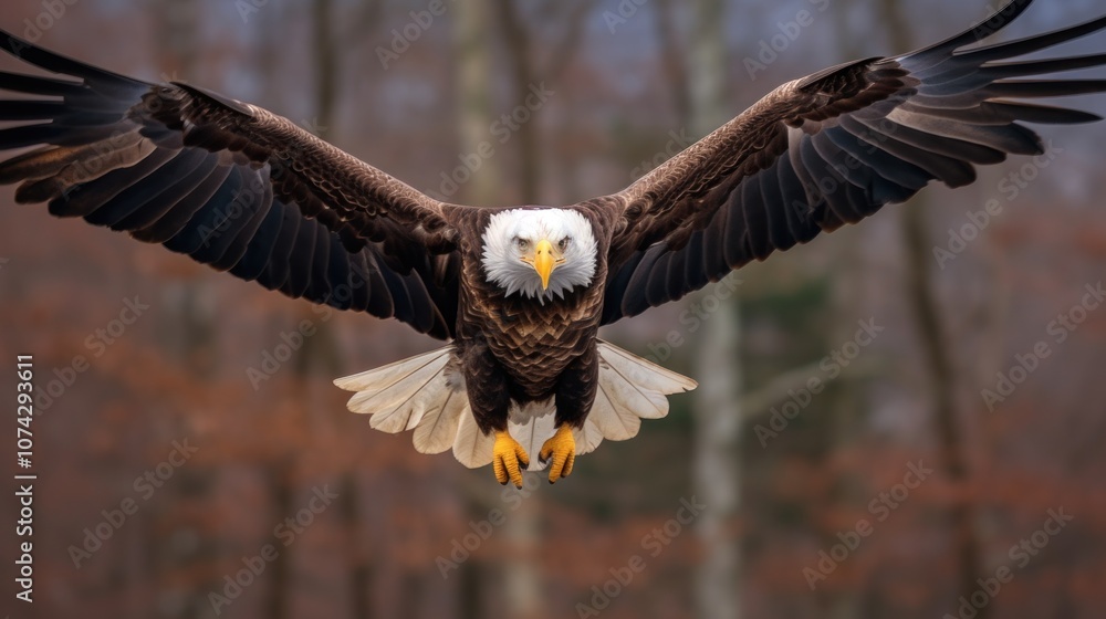 Obraz premium Bald Eagle in Flight