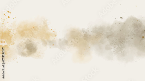 Abstract horizontal watercolor background. Hand drawn vector texture. Brush stroked painting pastel color watercolour